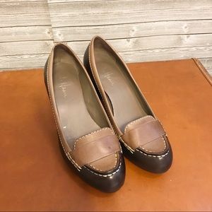 Cole Haan Nike Air Penny 2 Tone Loafer Heels Sz 8